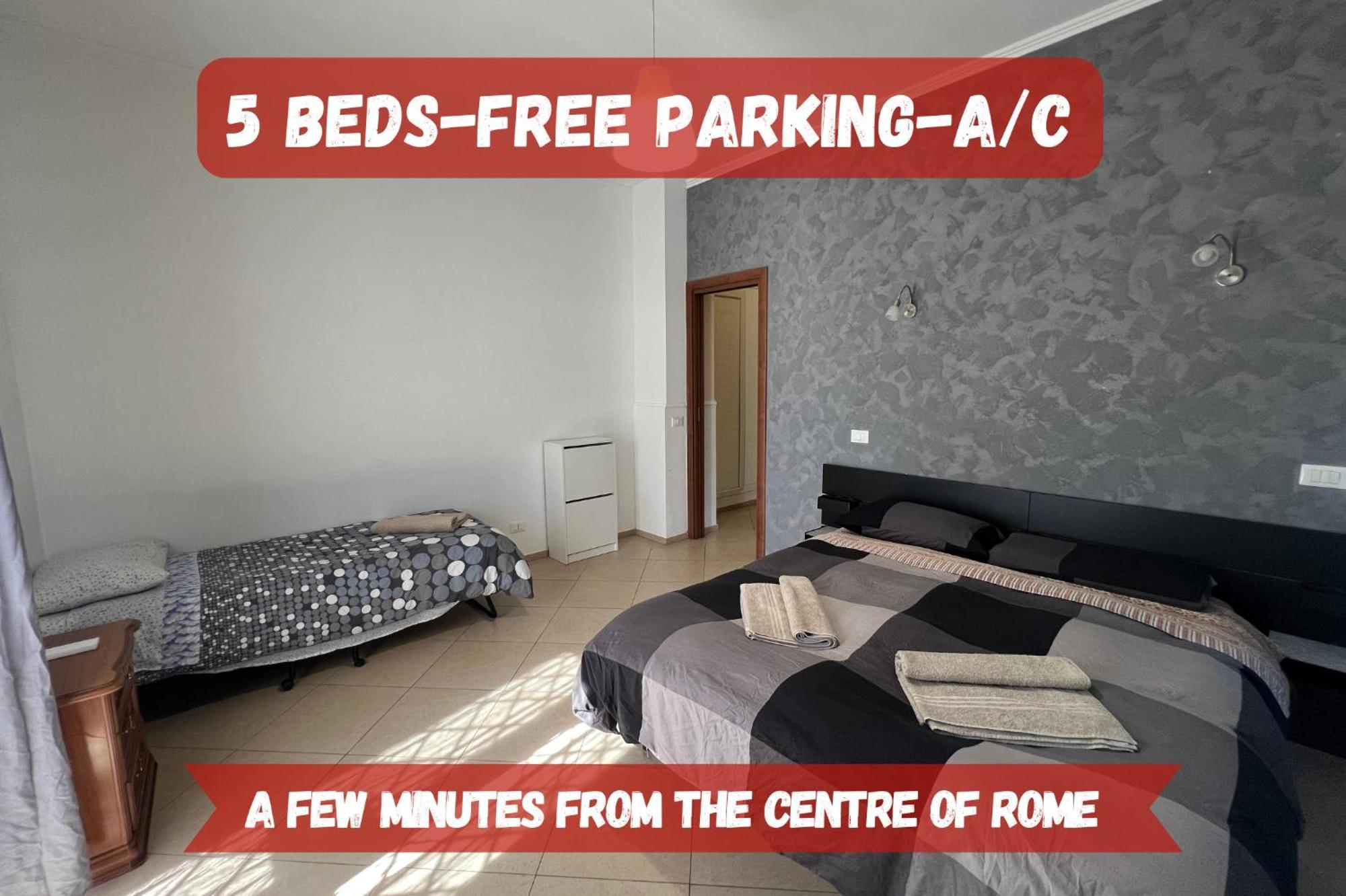 -5 Min From Bus Stop-Free Parking Rome Exterior photo